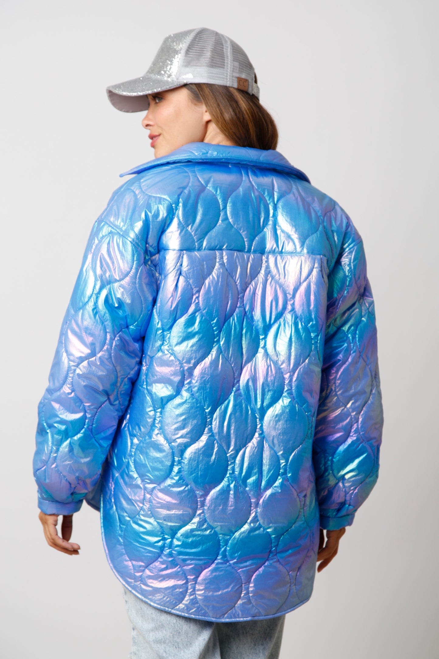 Metallic Quilted Jacket