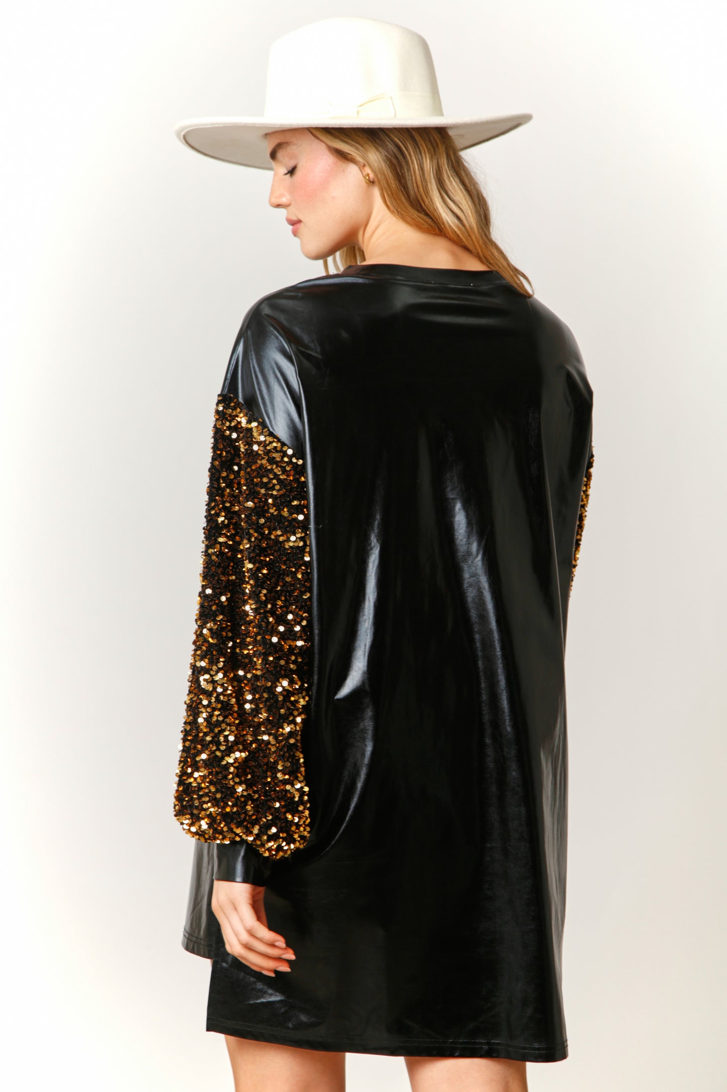 Cheers Sequin Foil Dress