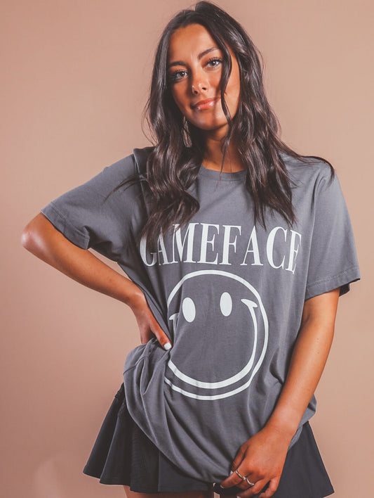 Game Face Smiley Tee